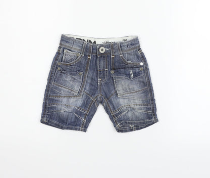 Preloved Matalan Girls Blue   Chino Shorts Size 3 Years - Front