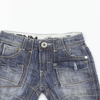 Preloved Matalan Girls Blue   Chino Shorts Size 3 Years - Detail