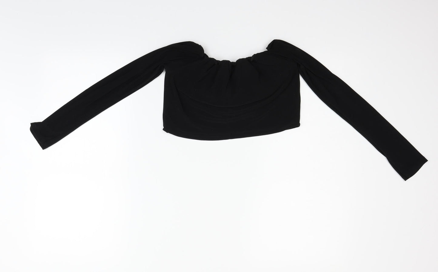 PRETTYLITTLETHING Womens Black   Basic Blouse Size 12