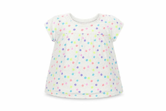 Next Boys White Polka Dot  Basic T-Shirt Size 6-9 Months