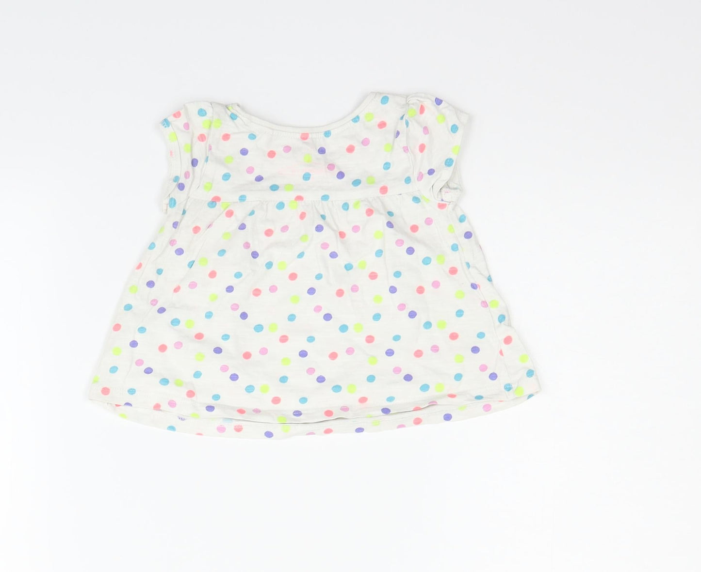 NEXT Boys White Polka Dot  Basic T-Shirt Size 6-9 Months