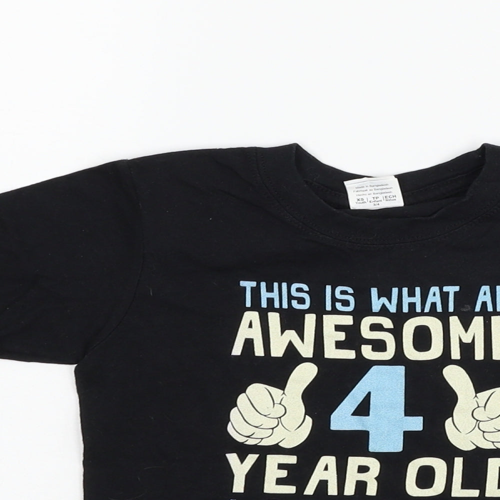Gildan Boys Black   Basic T-Shirt Size XS  - awesome