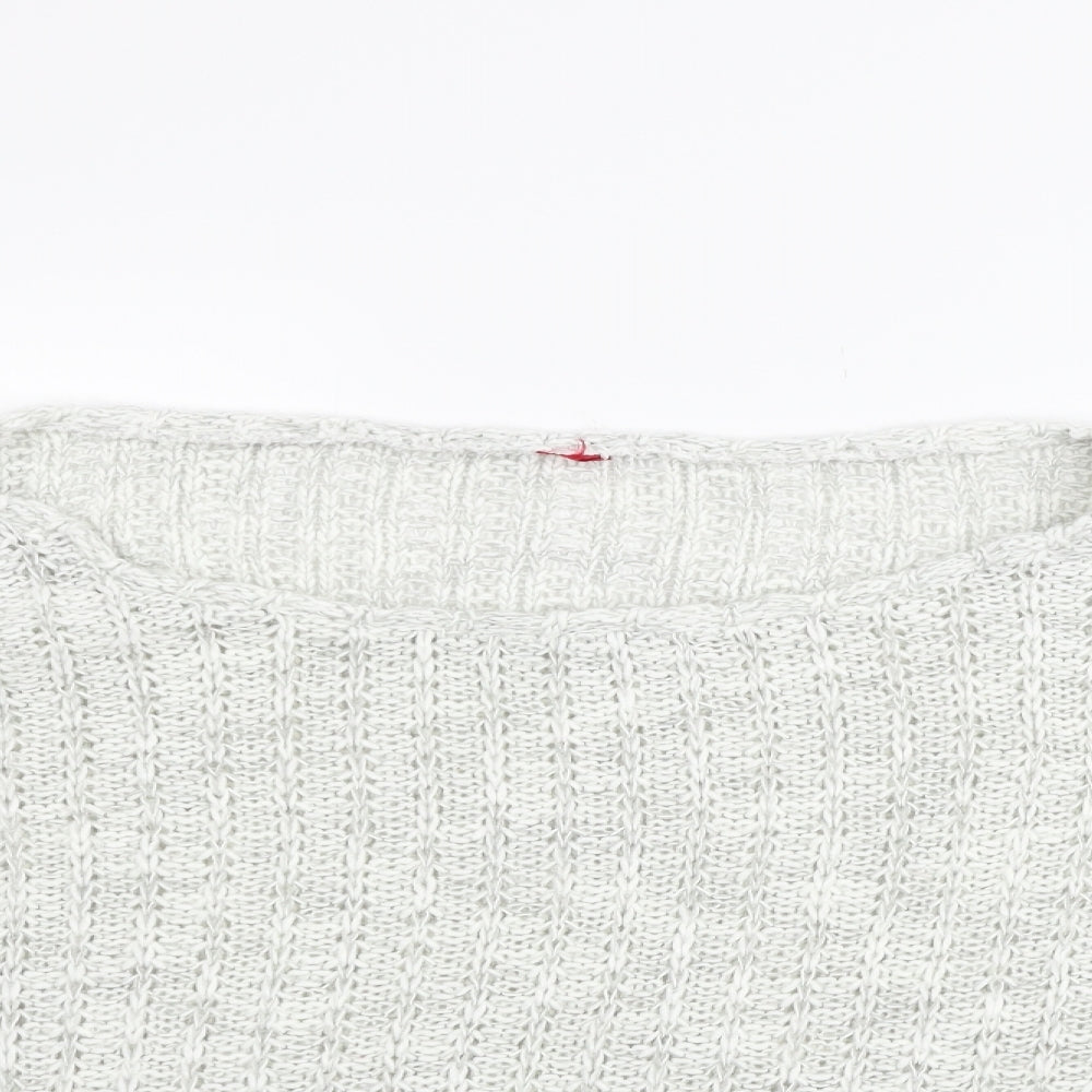 YOURS  Womens White   Henley Jumper Size 22
