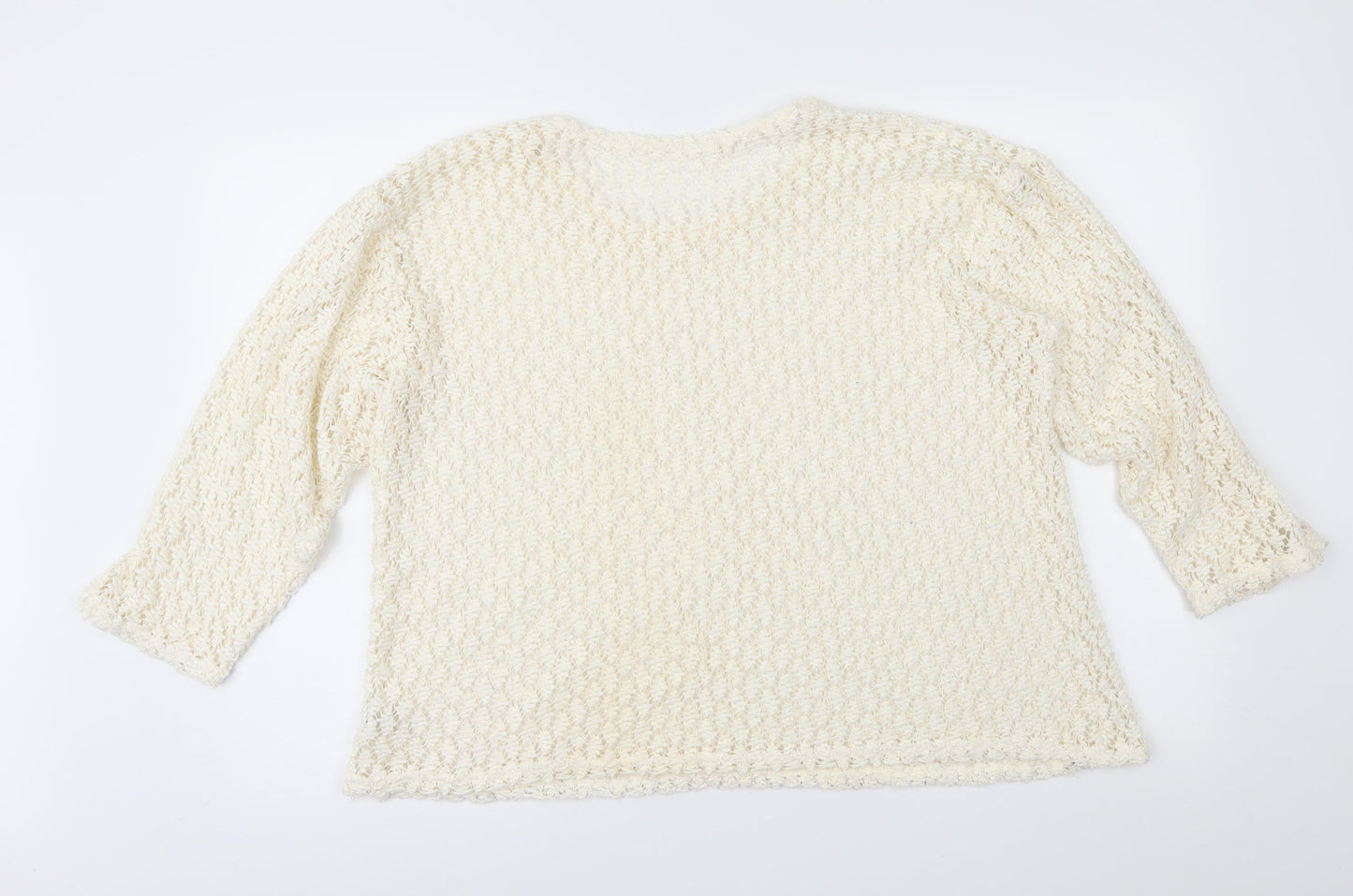 Preworn Womens Ivory  Lace Pullover Jumper Size S
