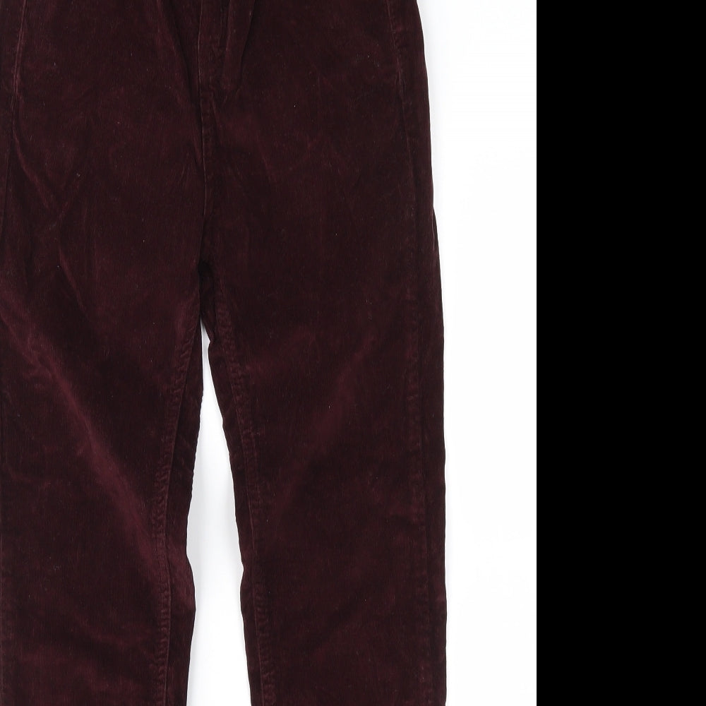 Topshop Womens Purple  Corduroy Trousers  Size 25 in L30 in