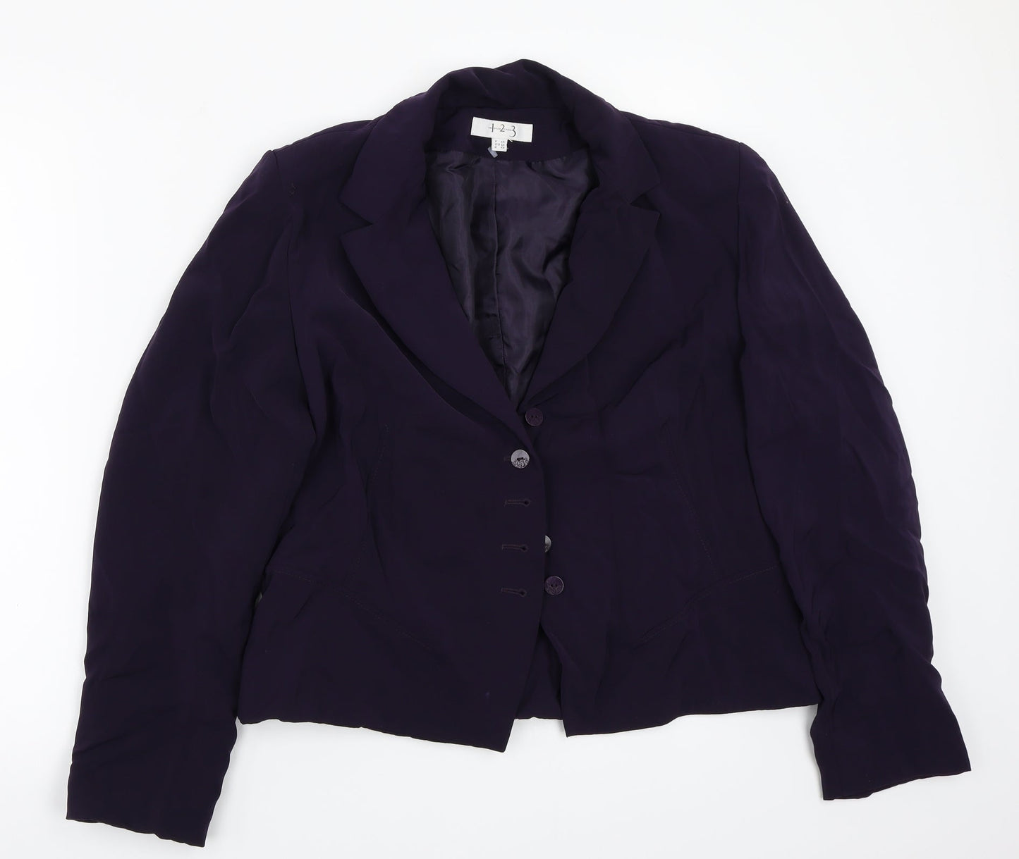 123 Womens Purple   Jacket Coat Size 46