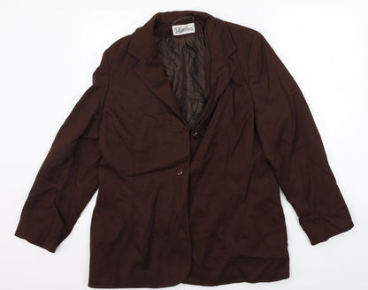 Slimma Womens Brown   Jacket Suit Jacket Size 16