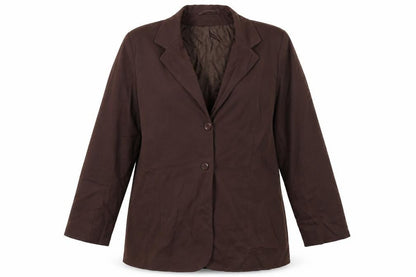 Slimma Womens Brown   Jacket Suit Jacket Size 16