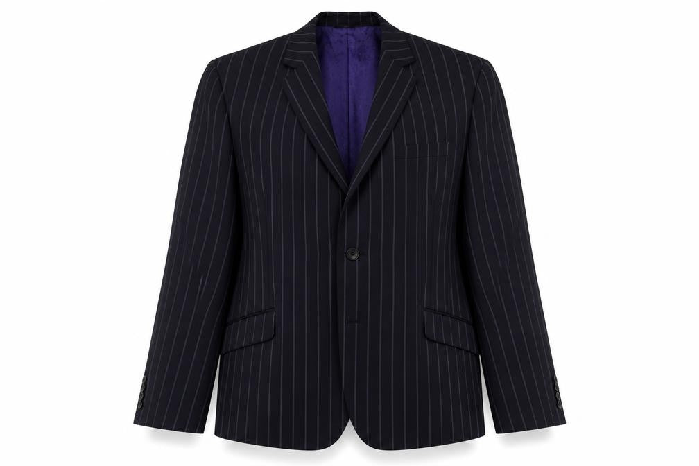 Blazer Womens Blue Striped  Jacket Blazer Size 44