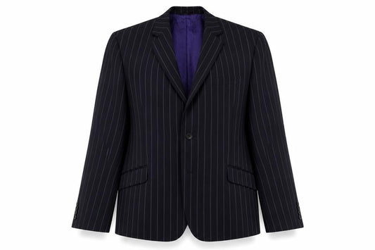 Blazer Womens Blue Striped  Jacket Blazer Size 44