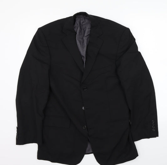 Marks and Spencer Mens Black   Jacket Suit Jacket Size 38
