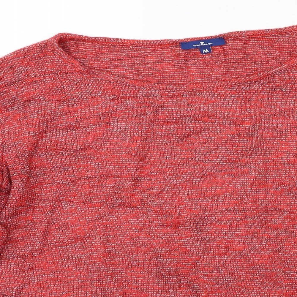 TOM TAILOR Womens Red   Basic T-Shirt Size M