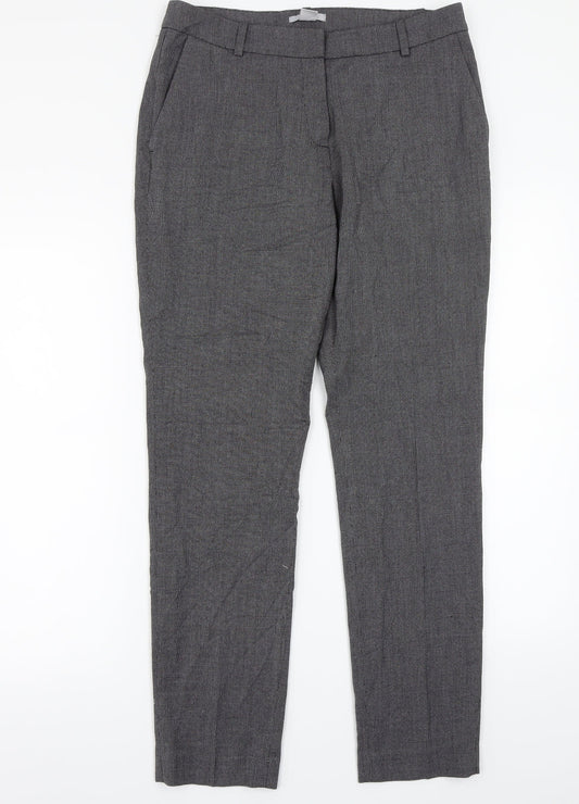H&M Womens Grey   Trousers  Size 8 L29 in