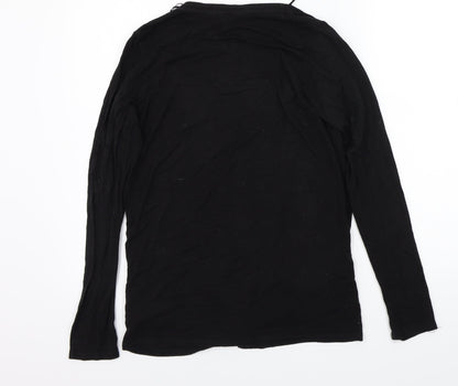 Preloved Newlook Womens Black   Cardigan Jumper Size 10 - Back