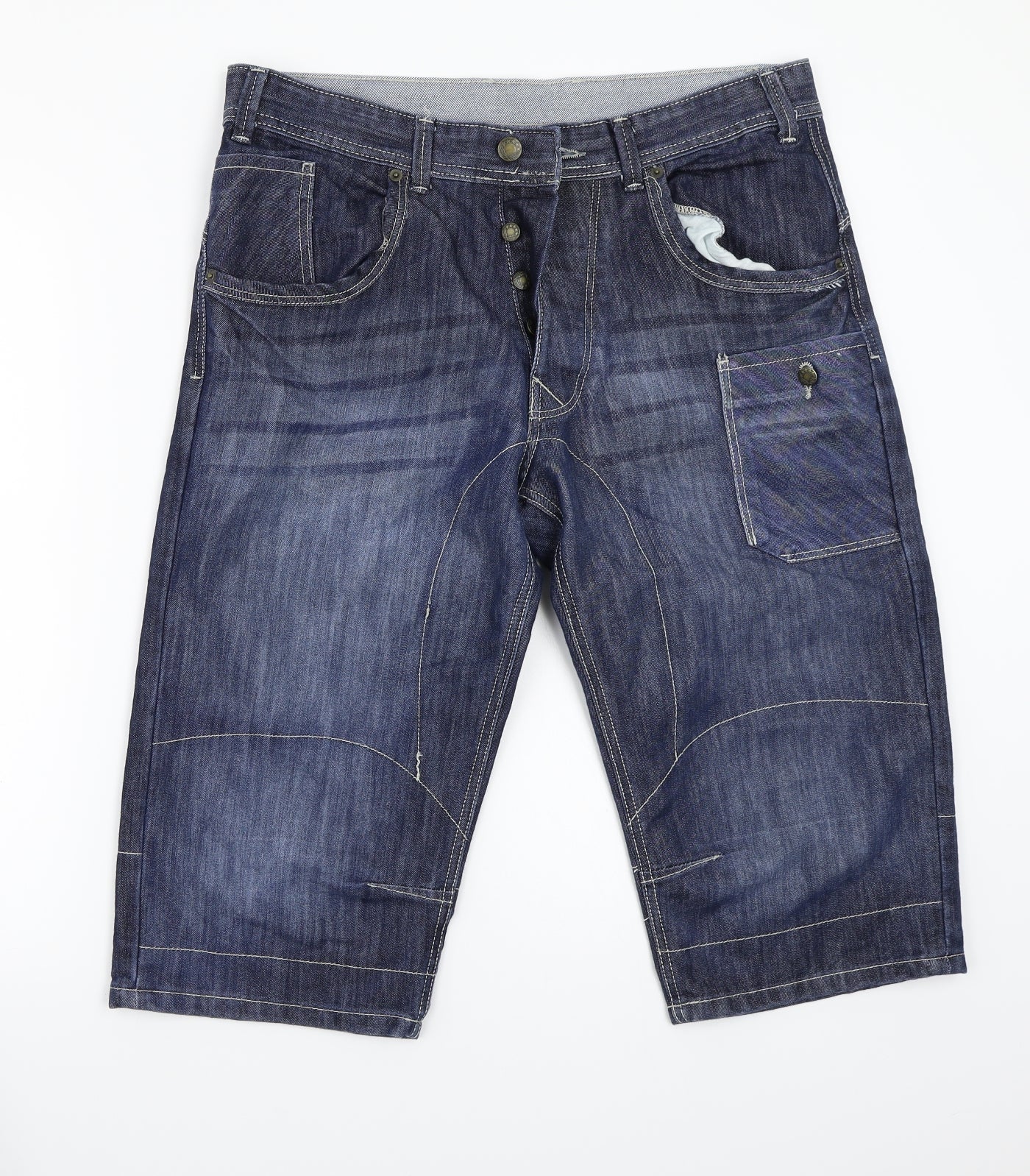 Preworn Womens Blue   Bermuda Shorts Size 34