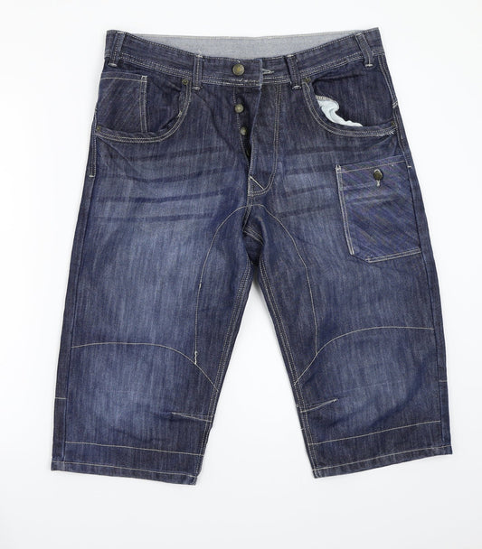 Preworn Womens Blue   Bermuda Shorts Size 34
