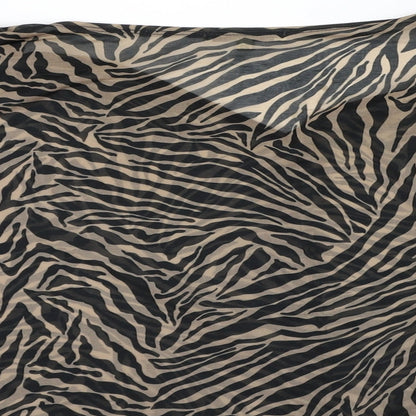 Preloved River Island Womens Brown Animal Print  Basic T-Shirt Size 8 - Label