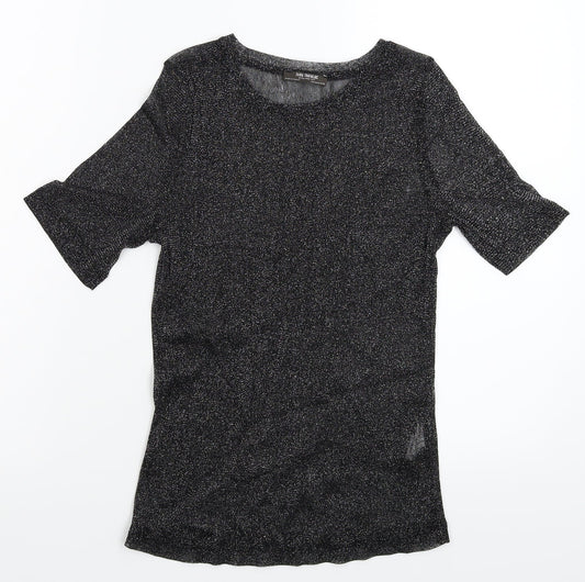 Zara Womens Silver   Basic T-Shirt Size L