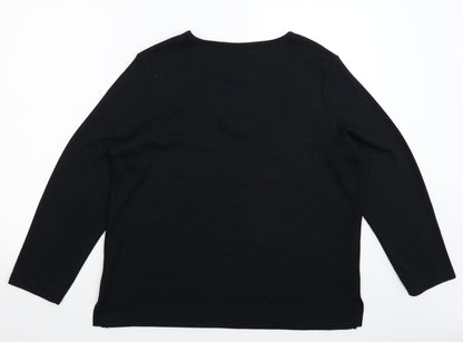 Bonmarché Womens Black Knit Pullover Jumper Size M