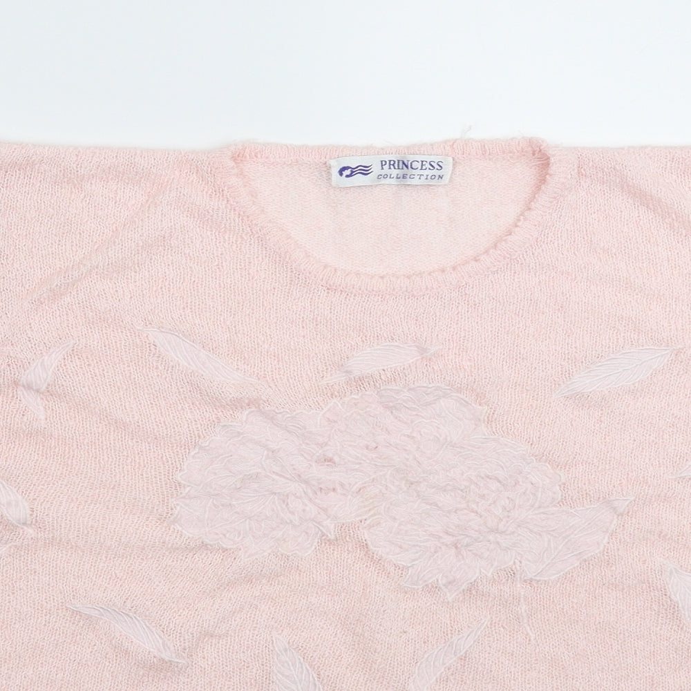 Princess Womens Pink  Knit Pullover Jumper Size 18
