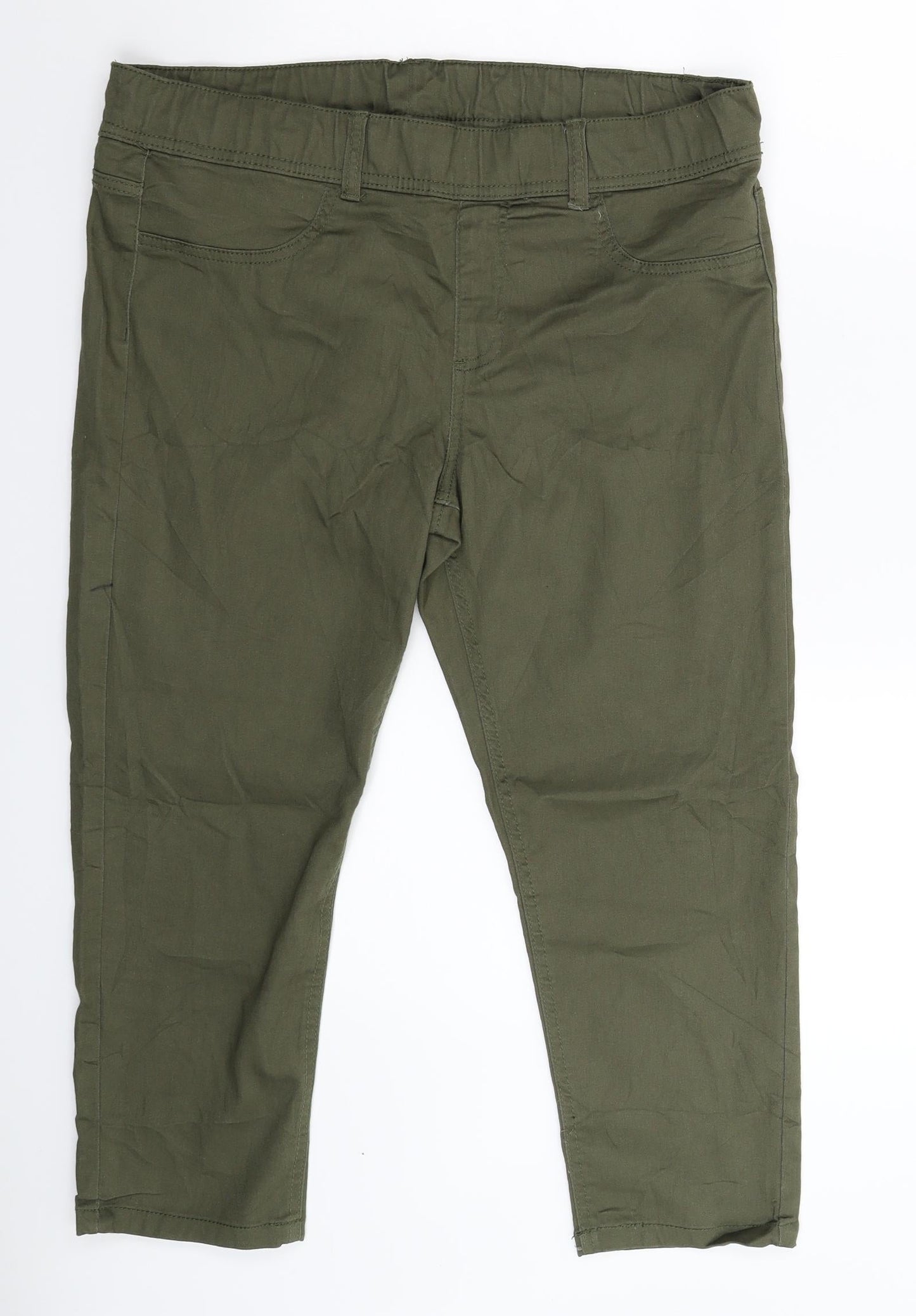 Janina Womens Green  Denim Cropped Jeans Size 36 in L23 in