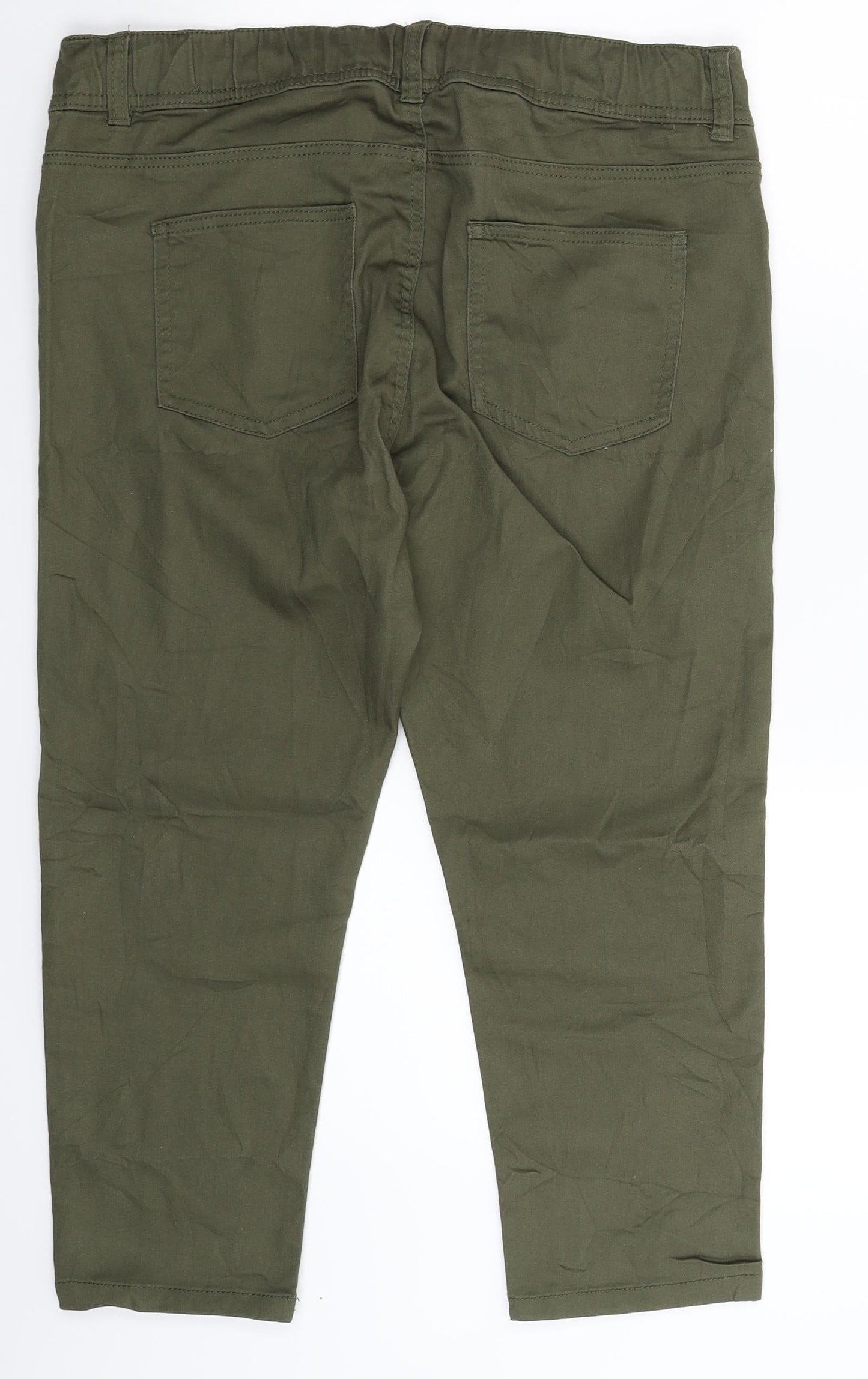 Janina Womens Green  Denim Cropped Jeans Size 36 in L23 in