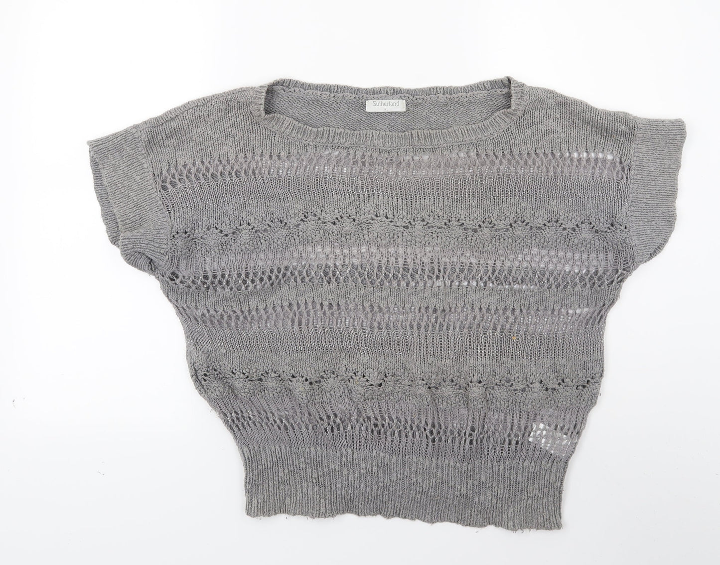 Sutherland Womens Grey  Knit Pullover Jumper Size XL