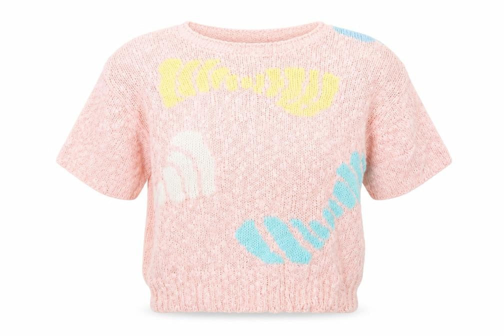Trendy Womens Pink  Knit Pullover Jumper Size M