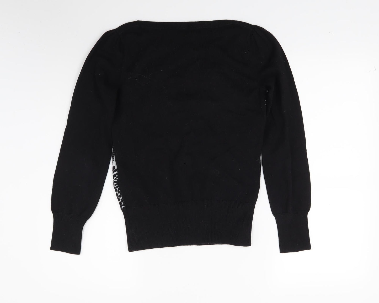 Oasis Womens Black  Knit Pullover Jumper Size S