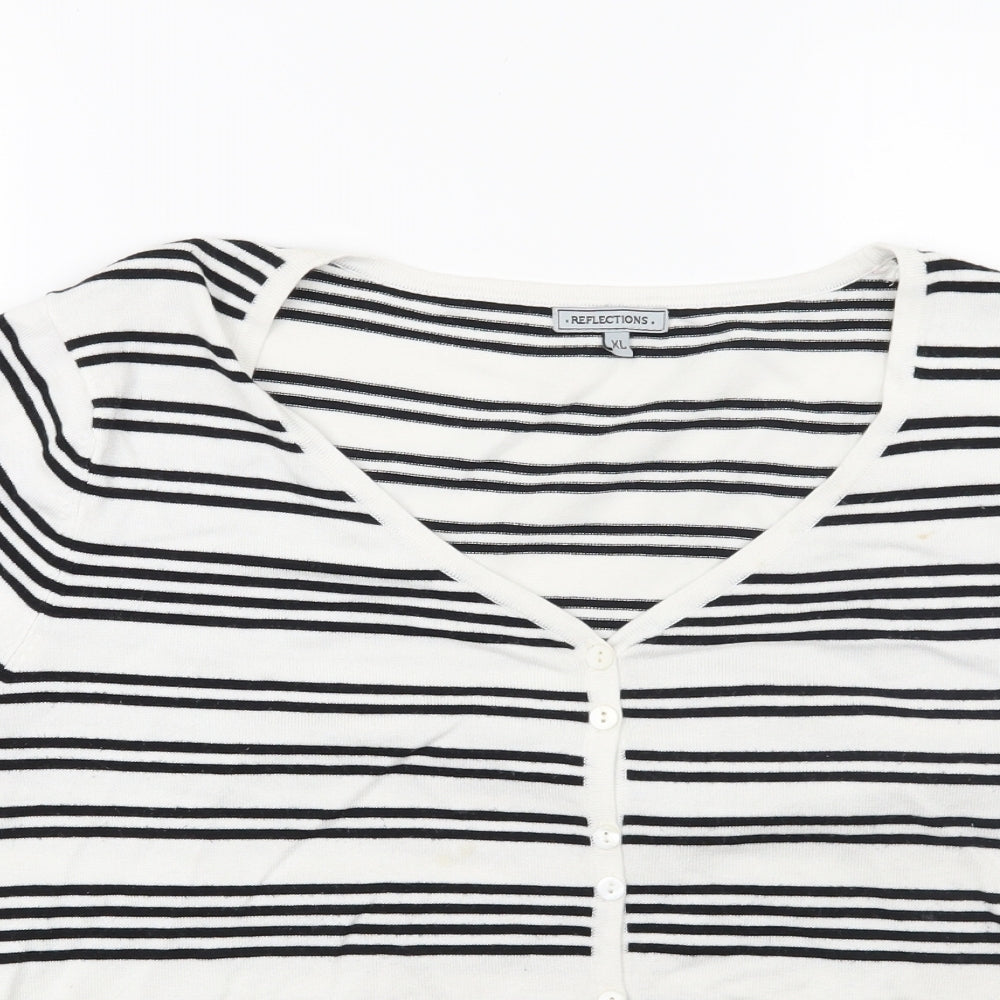 Reflections Womens White   Pullover Jumper Size XL