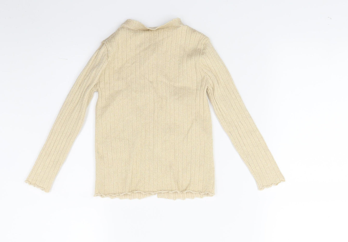Kids Girls Gold   Cardigan Jumper Size 3-4 Years
