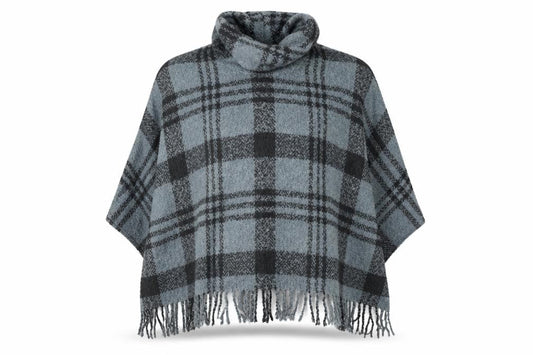 Next Womens Blue Plaid  Shrug Jumper One Size