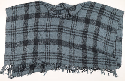 Next Womens Blue Plaid  Shrug Jumper One Size