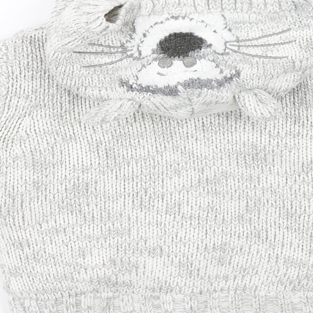George Baby Grey   Pullover Jumper Size 3-6 Months  - Tigger