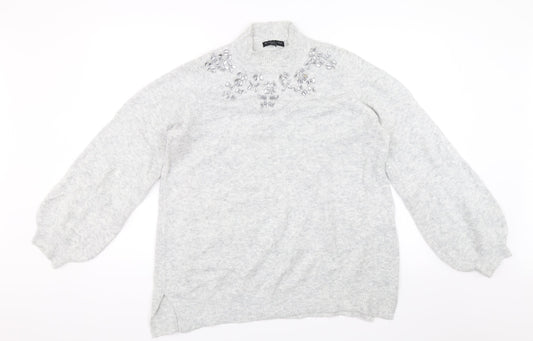 F&F Womens Grey   Pullover Jumper Size 14
