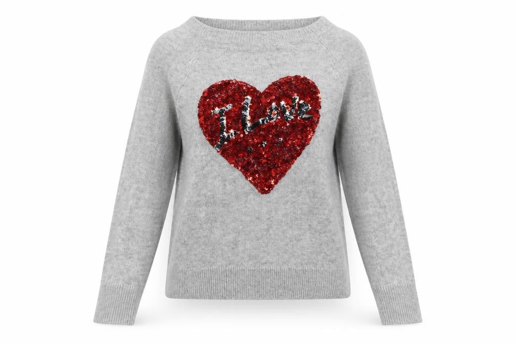 H&M Womens Grey   Pullover Jumper Size S  - I Love