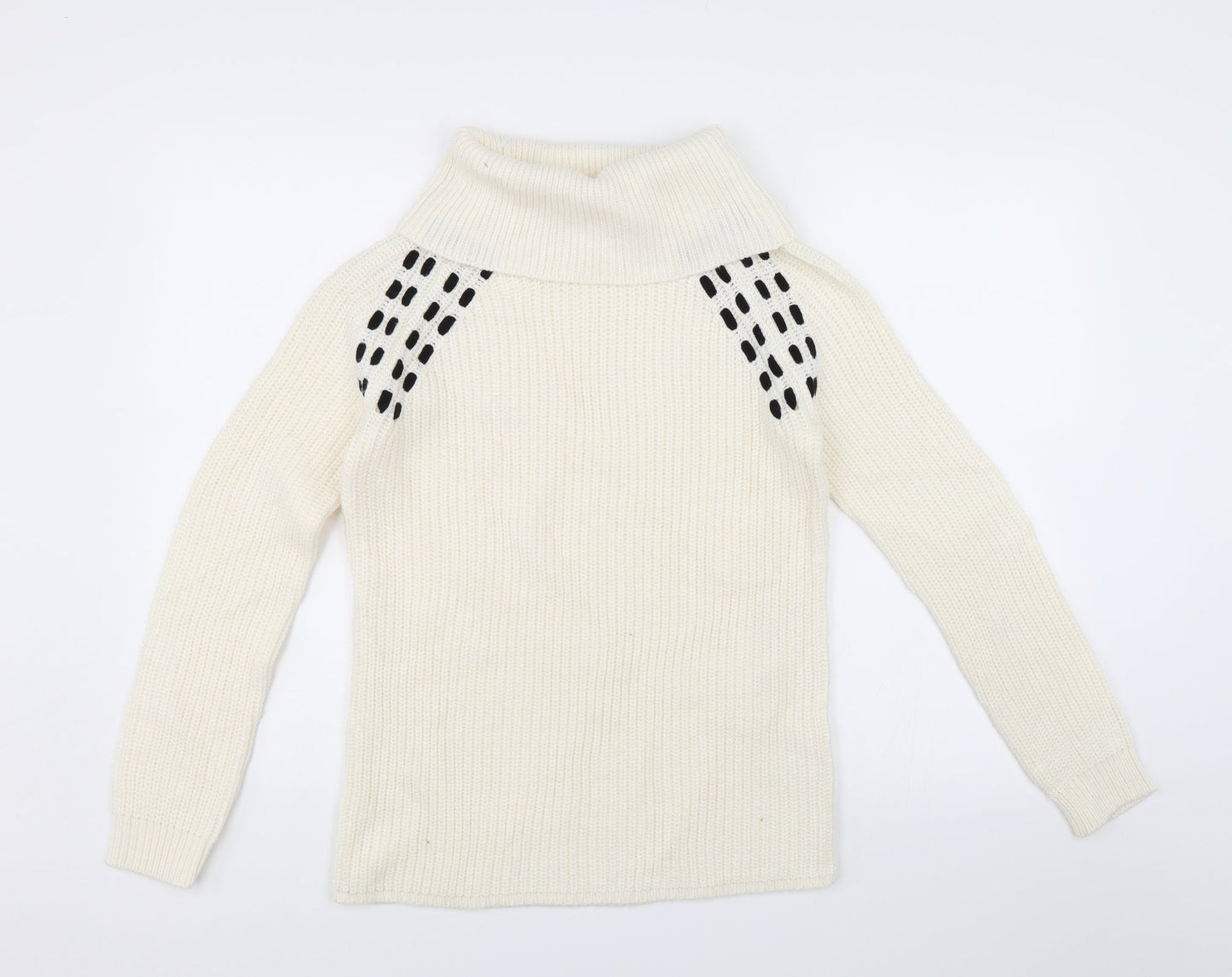 Papaya Womens White   Pullover Jumper Size S