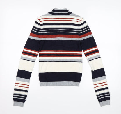 Preloved FOREVER 21 Womens White Striped  Pullover Jumper Size S - Back