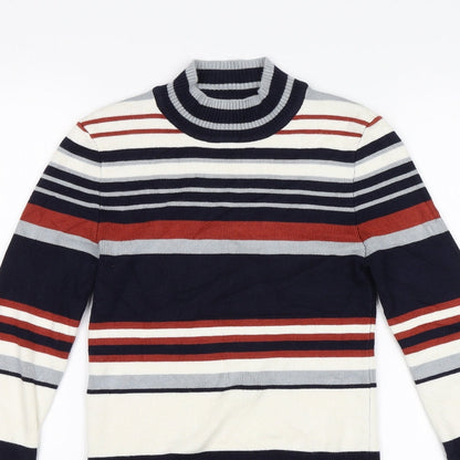 Preloved FOREVER 21 Womens White Striped  Pullover Jumper Size S - Detail