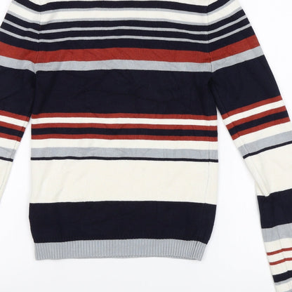 Preloved FOREVER 21 Womens White Striped  Pullover Jumper Size S - Label