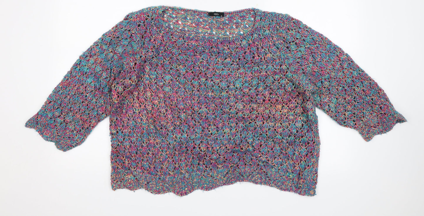 M&Co. Womens Multicoloured   Pullover Jumper Size M