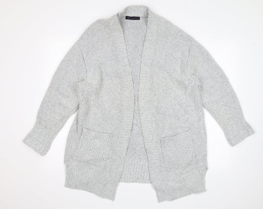 M&S Womens Grey   Cardigan Jumper Size M