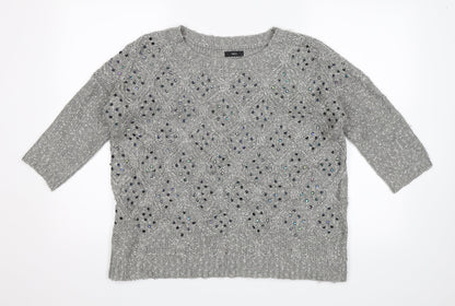 Preloved M&Co. Womens Grey   Pullover Jumper Size S - Front