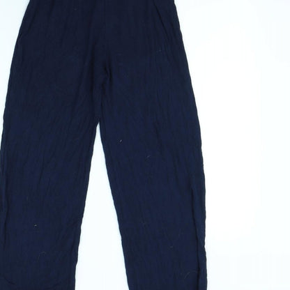 Preworn Womens Blue Striped  Trousers  Size 8 L29 in