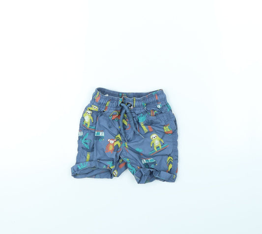 TU Baby Blue Spotted  Cropped Trousers Size 9 Months  - PALM TREE