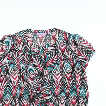 Epilogue Womens Multicoloured Striped  Basic Button-Up Size 16