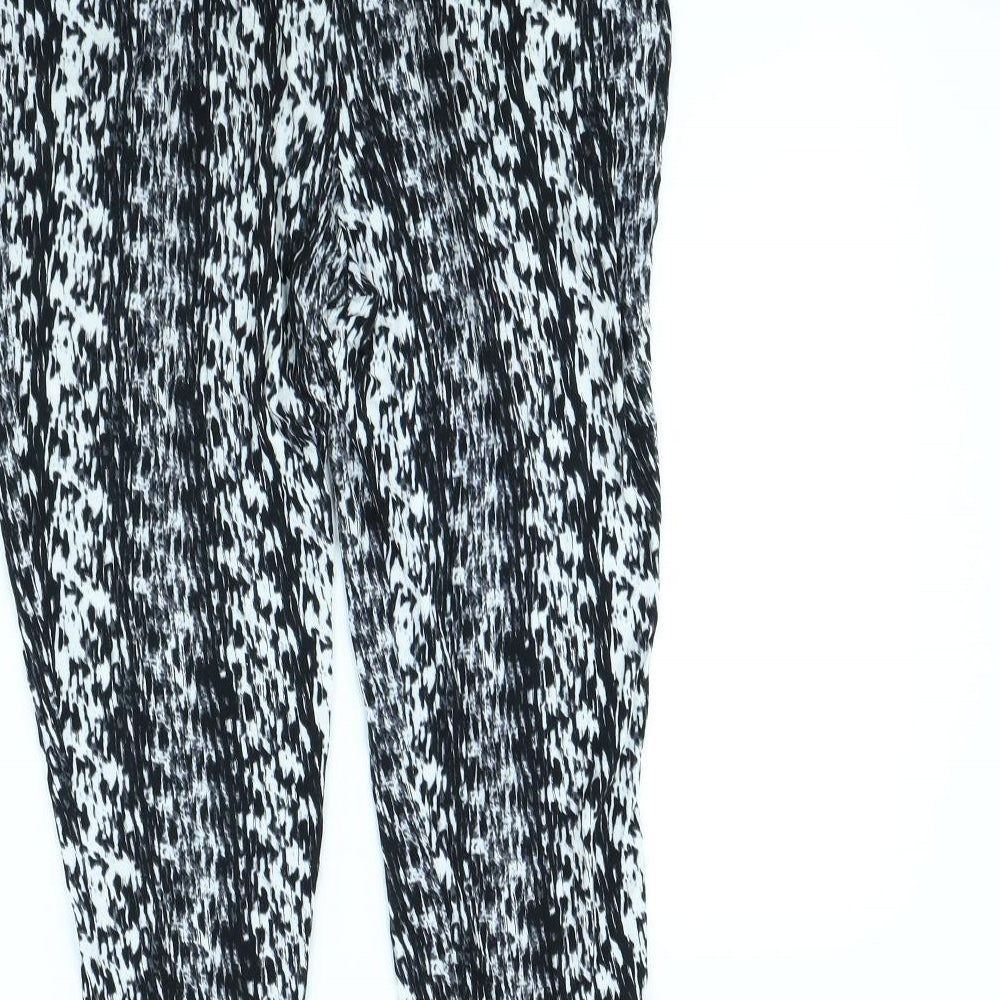 Classic Womens Black Striped  Trousers  Size 12 L30 in