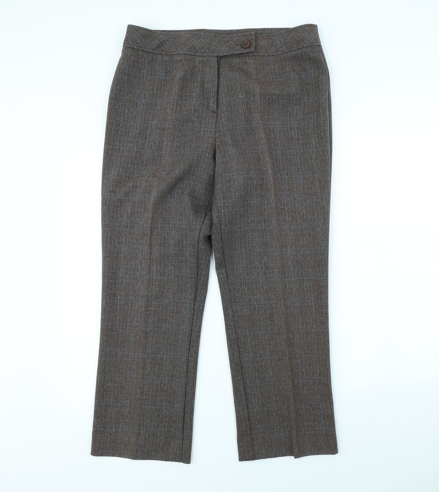 Mia Moda Womens Brown   Trousers  Size 14 L30 in