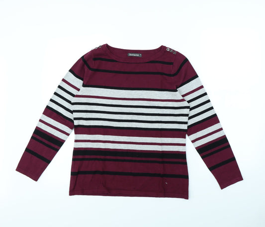 Bonmarché Womens Multicoloured Striped  Pullover Jumper Size S