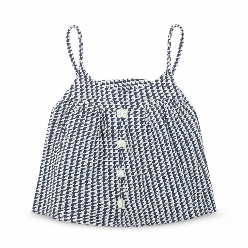 Atmosphere Womens Blue Geometric  Cropped Tank Size 8